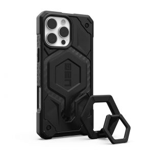 Combo Ốp lưng UAG iPhone 16 Pro Max Monarch Pro có Magsafe Carbon Fiber Và Ring Stand Black