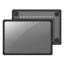 DUX DUCIS LCGM Series Glossy Case for Macbook Air 15 inch (2025) / (2024) A3114 / (2023) A2941 TPU+PC Protective Shell - Black