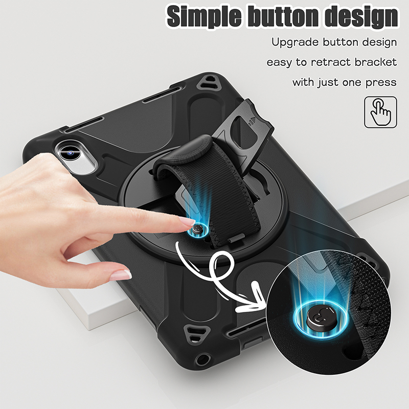 Silicone Shockproof Rugged Tablet case for iPad 11th/10th Generation 10.9 Inch Heavy Duty Cover With Shoulder Hand Strap Stand Silicone Shockproof Rugged Tablet case for iPad 11th/10th Generation 10.9 Inch Heavy Duty Cover With Shoulder Hand Strap Stand
