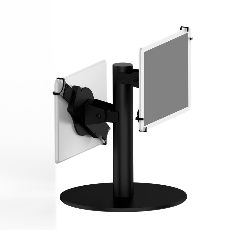 Universal Dual Tablet POS Stand Desktop Holder Dual Screen Tablet PC Stand for Checkout Counter Restaurant-TPS-5 | Peacemounts Universal Dual Tablet POS Stand Desktop Holder Dual Screen Tablet PC Stand for Checkout Counter Restaurant-TPS-5 | Peacemounts
