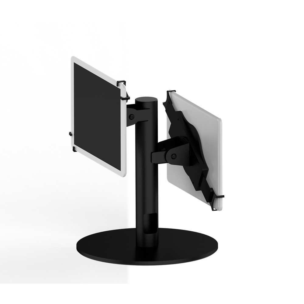 Universal Dual Tablet POS Stand Desktop Holder Dual Screen Tablet PC Stand for Checkout Counter Restaurant-TPS-5 | Peacemounts Universal Dual Tablet POS Stand Desktop Holder Dual Screen Tablet PC Stand for Checkout Counter Restaurant-TPS-5 | Peacemounts